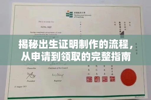巴东揭秘出生证明制作的流程，从申请到领取的完整指南